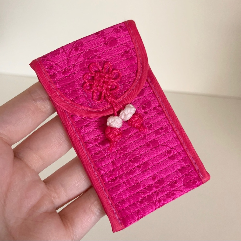 NWOT Bright pink mini pouch